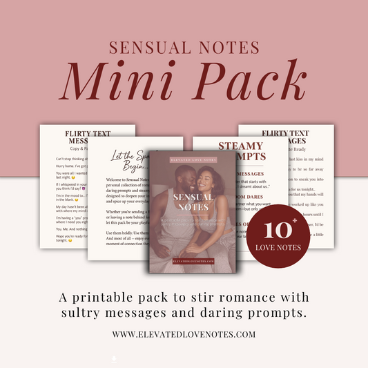 Sensual Notes – A Romantic & Steamy Printable Note Pack